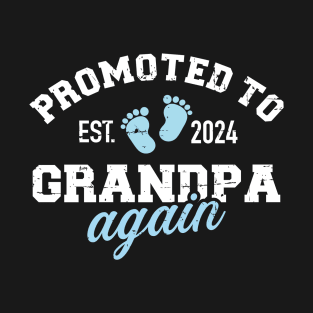 Promoted to grandpa 2024 again T-Shirt