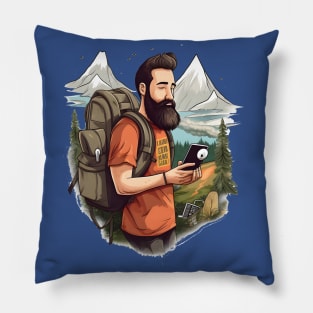 Digital Nomad World Traveler Jetsetter Freelancer Pillow