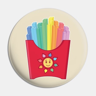 Rainbow French Fries Pin