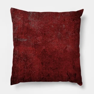 Rustic Grunge Red Leather Look Pillow