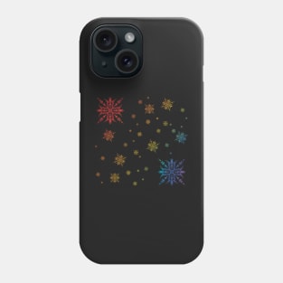 Colourful snow flake pattern Phone Case