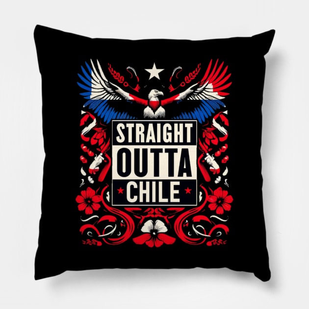 Straight Outta Chile Pillow by Straight Outta Styles