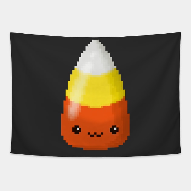 Pixel Candy Corn Tapestry by Eiskafe