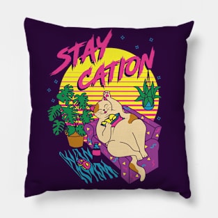 Staycation Cat Pillow