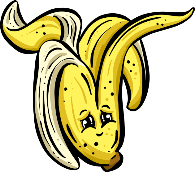 Cheeky Cartoon Banana Skin Garden Tips Toons Kids T-Shirt by Garden Tips Toons