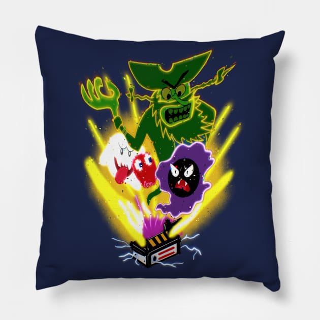 Ghost Trap Ghostbusters mashup movie Pillow by Jamie Collins