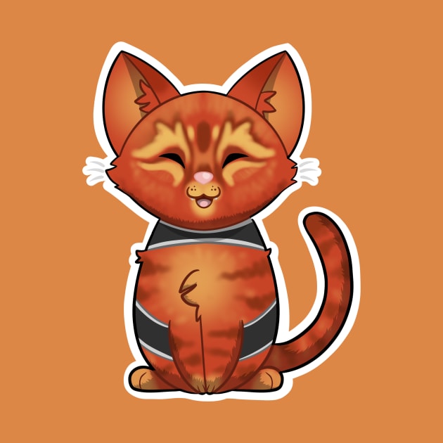 orange cat by dragonlord19
