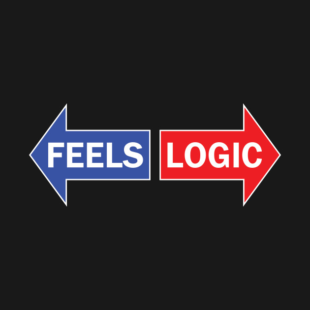 Disover Left vs Right - Feels vs Logic - Conservative - T-Shirt