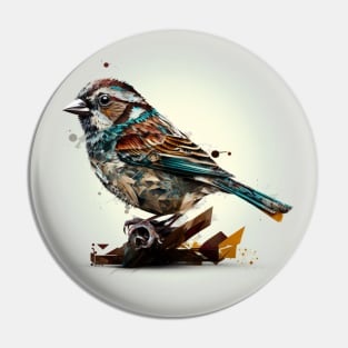 Sparrow Bird Design Pin