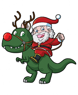 Santa Claus T Rex Ugly Christmas Sweater Magnet