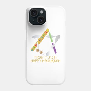 Hanukkah jewish holiday greeting Phone Case