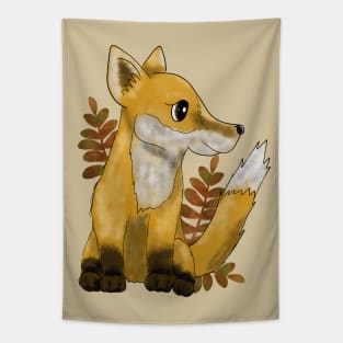 Cute autumn fox Tapestry