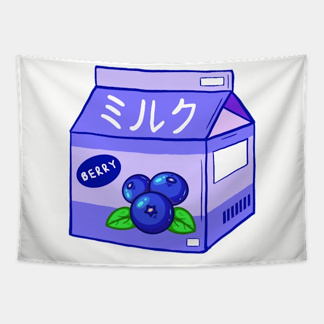 Blueberry Milk Tapestry by Riacchie Illustrations