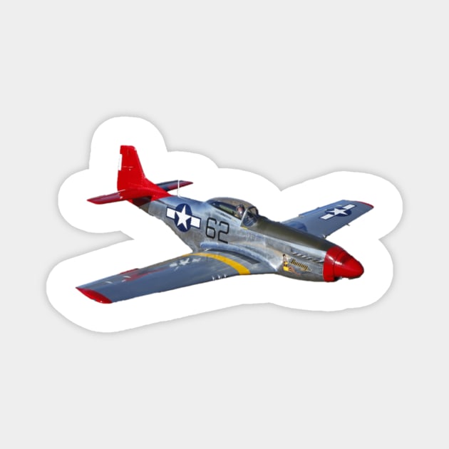 P-51 Mustang Red Tail Magnet by Squatch