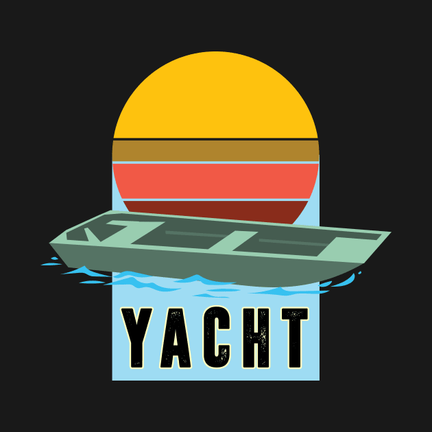 Funny Jon Boat Lake Sunset Design - Yacht by ScottsRed