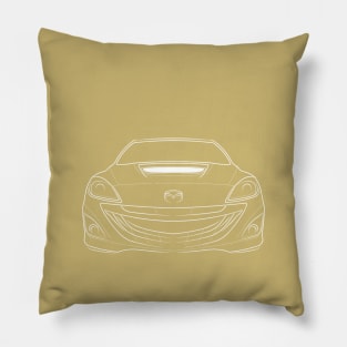 Mazda3 MPS BL Mazdaspeed 3 - front stencil, white Pillow