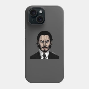 mr john wick in ecopop portrait style art Phone Case