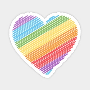 lgbt flag heart Magnet