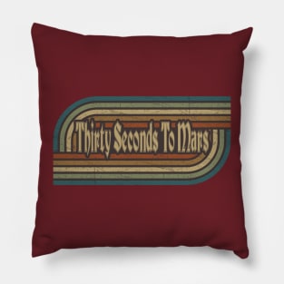 Thirty Seconds To Mars Vintage Stripes Pillow