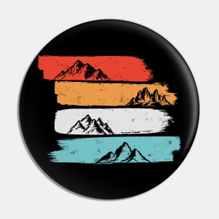 hiking design with mountain silhouettes Pin