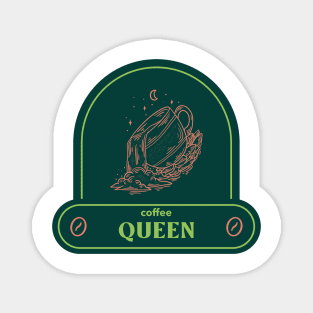 coffee queen vintage for womens Magnet