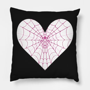 Spider Web Heart V10 Pillow