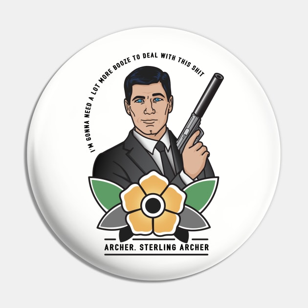 Archer. Sterling Archer Pin by michaelbaztrovato