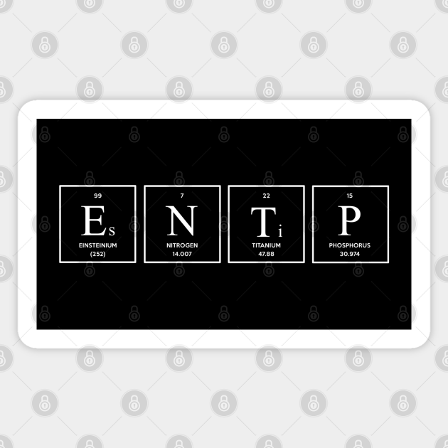 Entp Periodic Table Chemistry Science Nerd Personality Entp Sticker Teepublic