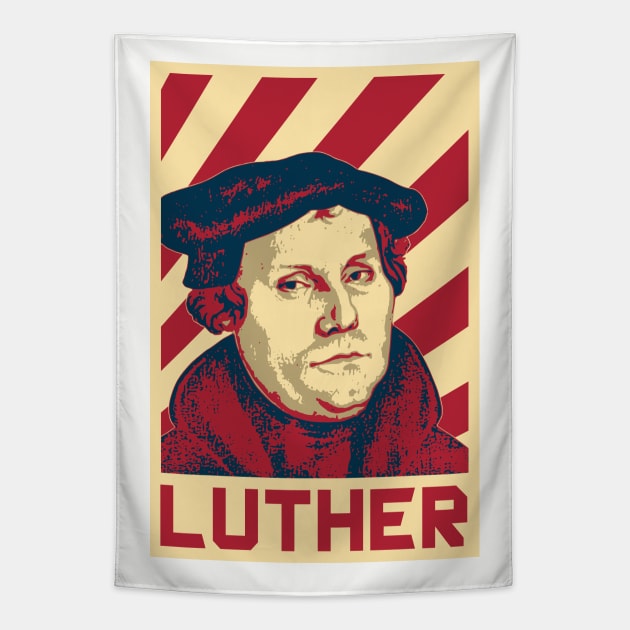 Martin Luther Retro Propaganda Tapestry by Nerd_art