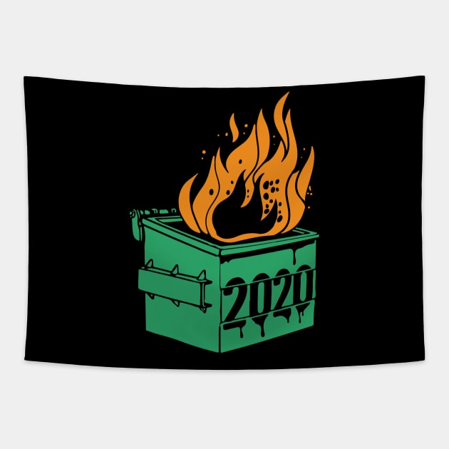 2020 Dumpster Fire Tapestry by inkstyl