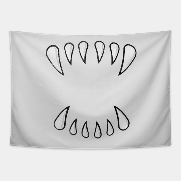 Halloween Monster Vampire Fangs Tapestry by astralprints