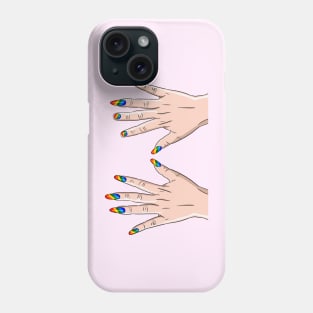 Lesbian Pride Fingernails Phone Case