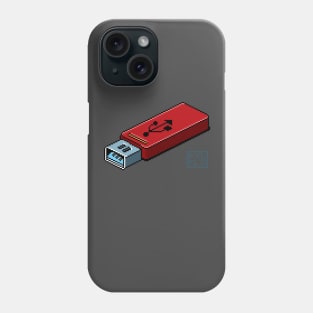 Isometric Pixel Art USB Phone Case