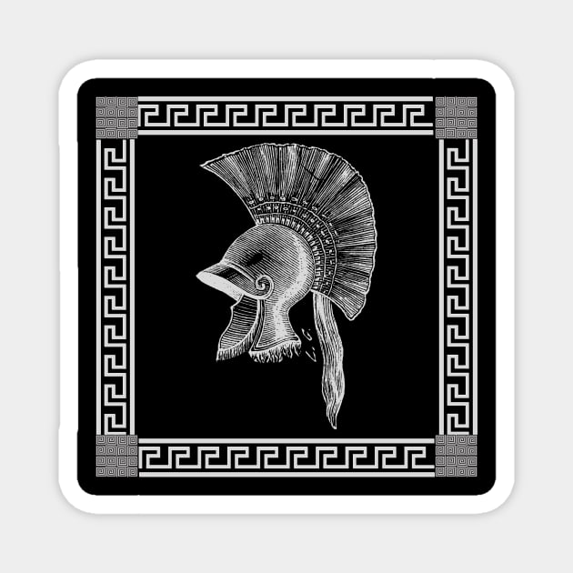 Ancient Greek Noire Magnet by Juggahnaut