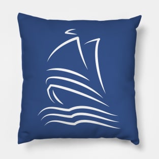Minimalistic Sailboat Pillow