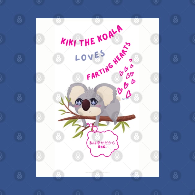 Kiki The Naughty Farting Hearts Cute Koala (c) by Abby Anime