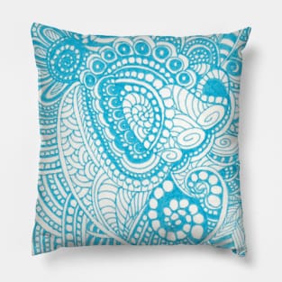 Sapphire Elephant Pillow