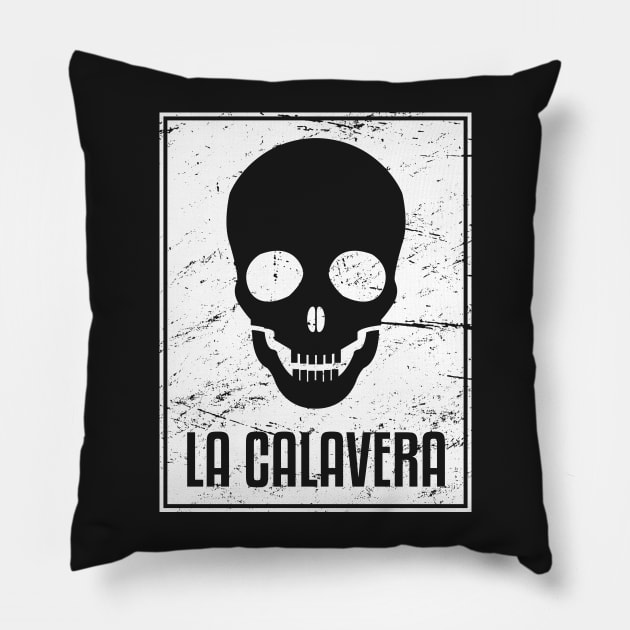 La Calavera | Loteria Mexican Tarot Card Pillow by MeatMan