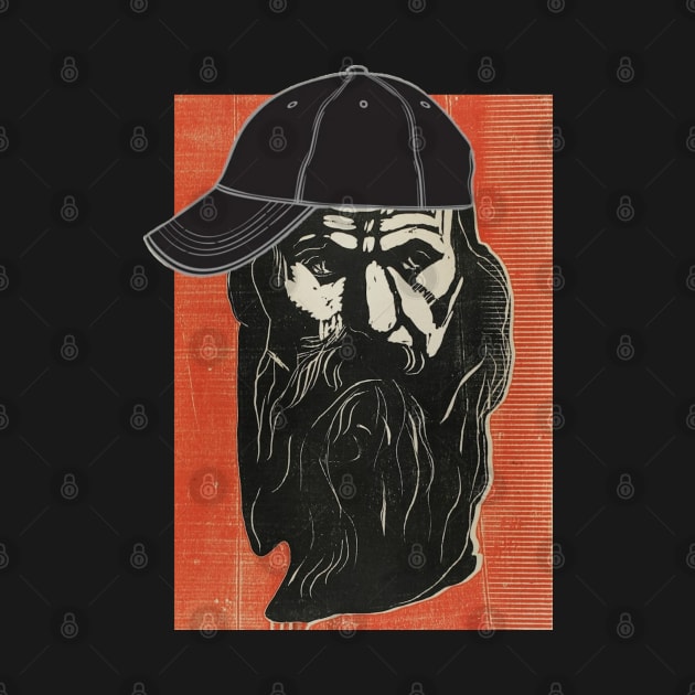 Man with Beard and Sideways Hat by Rag And Bone Vintage Designs
