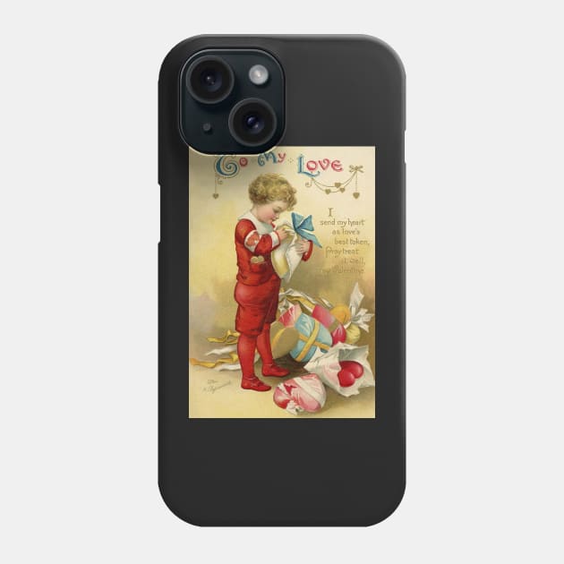 Vintage Valentine Boy Phone Case by RetroSalt