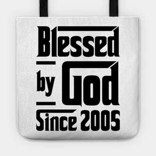 Blessed By God Since 2005 18th Birthday Tote