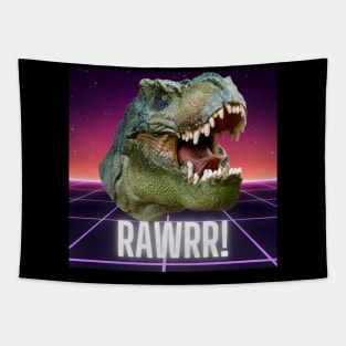 Retrowave T-Rex Tapestry