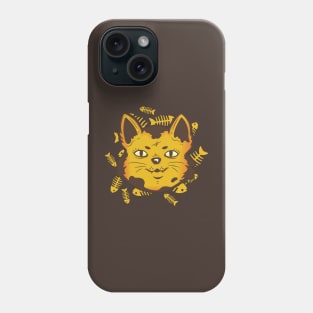 Cat And Fishbones Phone Case