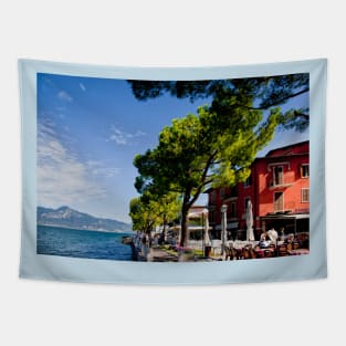 Autumn sunshine on Lake Garda Tapestry