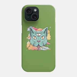 Magical Moon Cat Against the Sky Phone Case