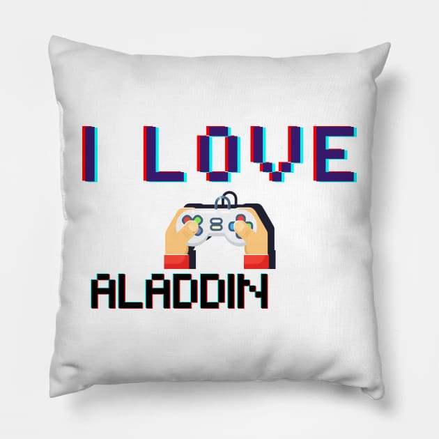 I LOVE Aladdin Pillow by euror-design