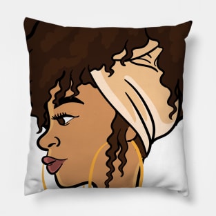 Cute and Fabulous Black Woman Chilling Pillow