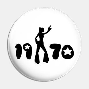 Nineteen Seventies Retro Woman Pin