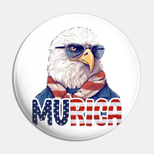 MURICA - Bald eagle number eight Pin
