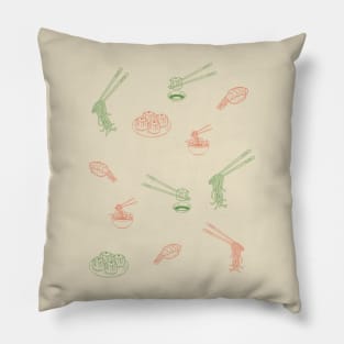 Japanese foods graphic pattern Pillow